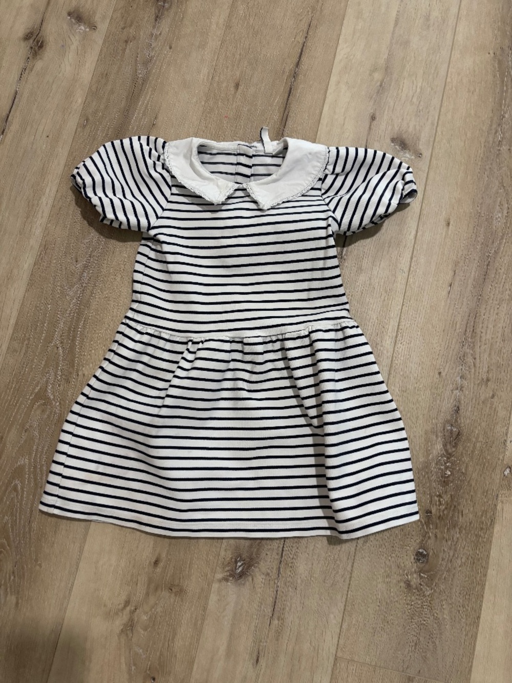 Janie and Jack Dress thick cotton size 6 striped